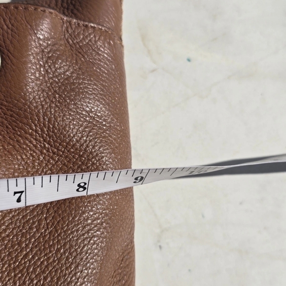 Michael Kors Leather Crossbody Bag Women's Brown Pebble Tassels Logo Small - Picture 13 of 13